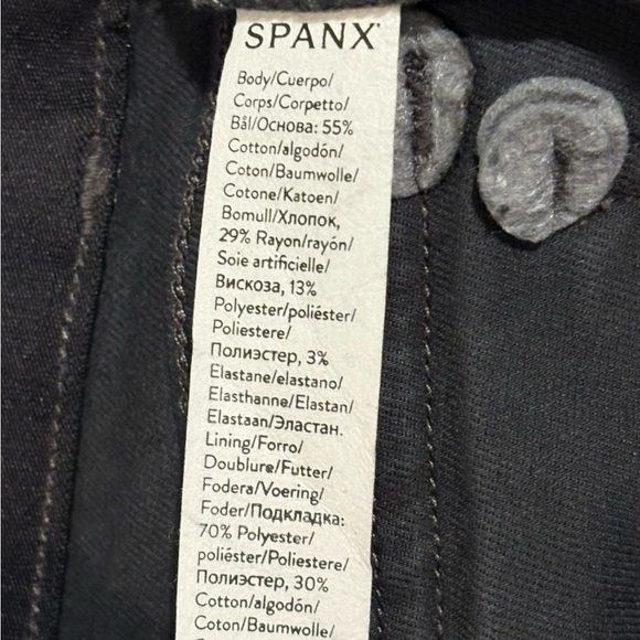 Spanx Stretch Twill Charcoal Gray Cargo Pants S - Picture 3 of 7